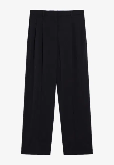 Miu Miu Tailored Wool Pants In Blue