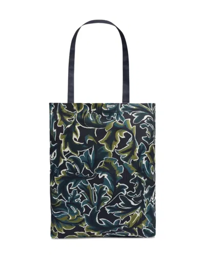 Inoui Editions Floral Animal-print Shoulder Bag In Blue