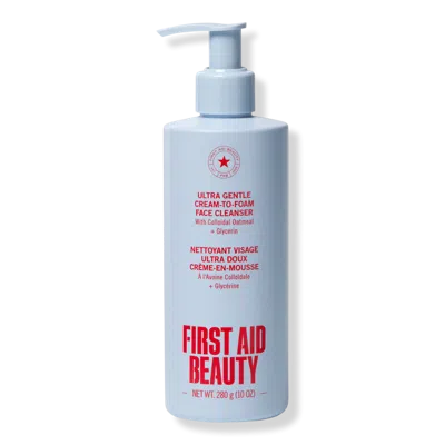 First Aid Beauty Ultra Gentle Cream-to-foam Face Cleanser - 10.0 oz In Transparent