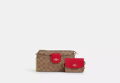 Coach Outlet Poppy Crossbody Bag In Signature Canvas In Multi