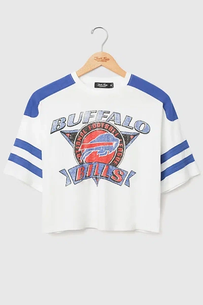 Junk Food Nfl Striped Crop Tee In Buffalo Bills, Women's At Urban Outfitters In White