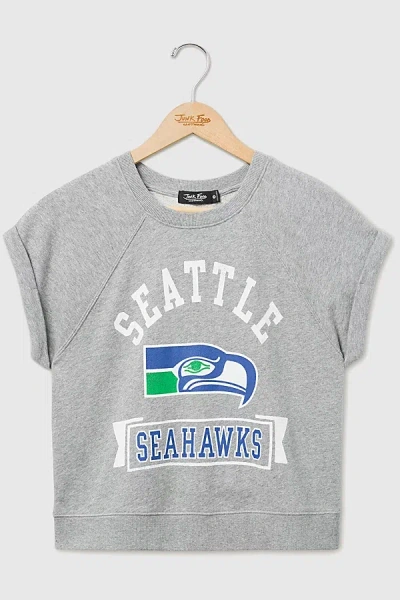 Junk Food Nfl Raglan Fleece Tank Top In Seattle Seahawks, Women's At Urban Outfitters In Gray