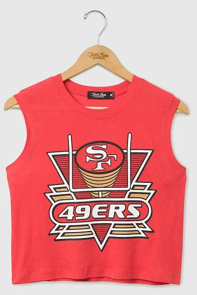Junk Food Nfl Field Goal Tank Top, Women's At Urban Outfitters In Red