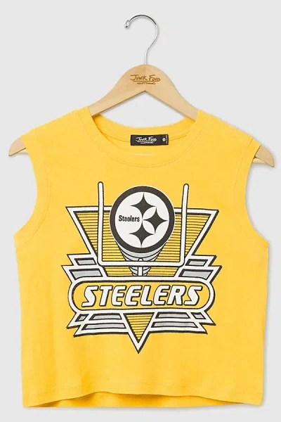 Junk Food Nfl Field Goal Tank Top In Pittsburgh Steelers, Women's At Urban Outfitters In Yellow