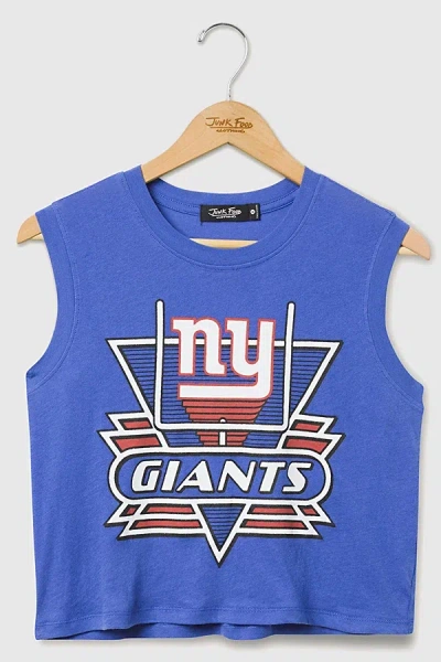 Junk Food Nfl Field Goal Tank Top In New York Giants, Women's At Urban Outfitters In Blue