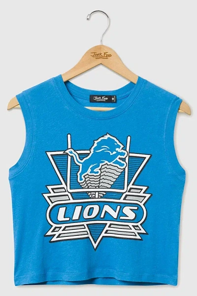 Junk Food Nfl Field Goal Tank Top In Detroit Lions, Women's At Urban Outfitters In Blue