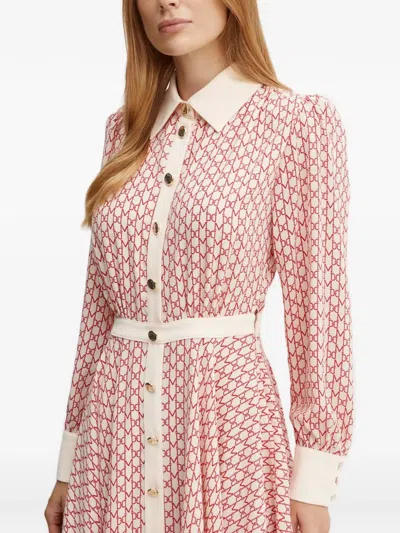 Marciano By Guess Edith Buttoned Collared Mini Dress In Neutral