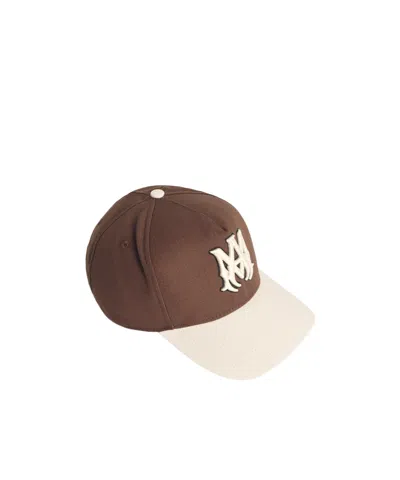 Amiri Ma Logo Embroidered Baseball Cap In Brown