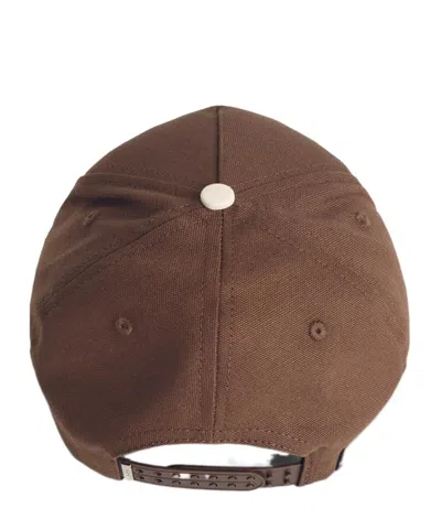 Amiri Ma Logo Embroidered Baseball Cap In Brown