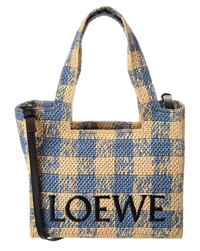 Loewe Font Raffia Tote In Multi