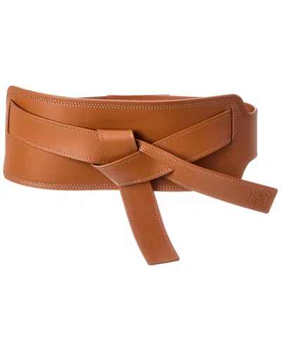 Loewe Gate Leather Belt In Brown
