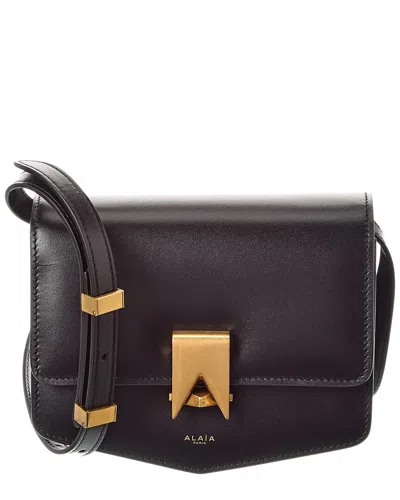 Alaïa Le Papa Small Leather Shoulder Bag In Black