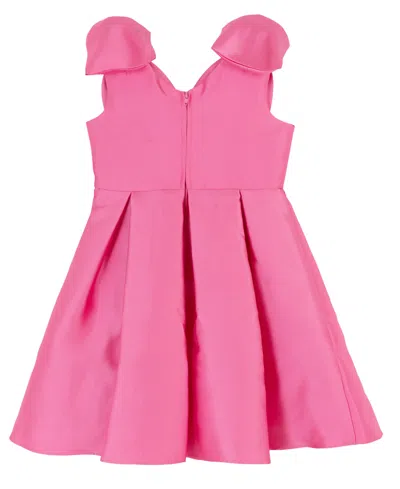 Rare Editions Girls 2t-6x Shoulder Bow Mikado Sleeveless Dress In Pink