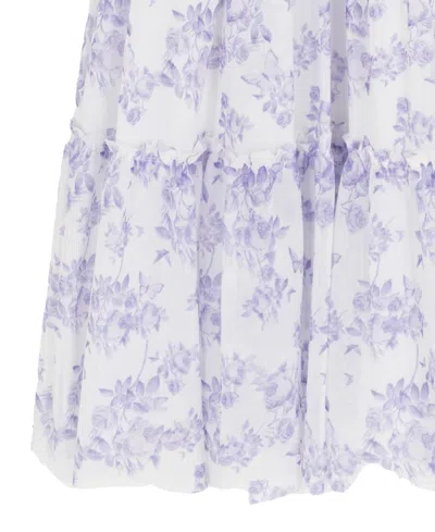 Rare Editions Girls 2t-6x Toile Power Mesh Dress In Blue