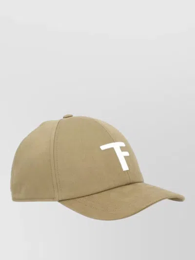 Tom Ford Structured Hat Curved Brim Silhouette In Green