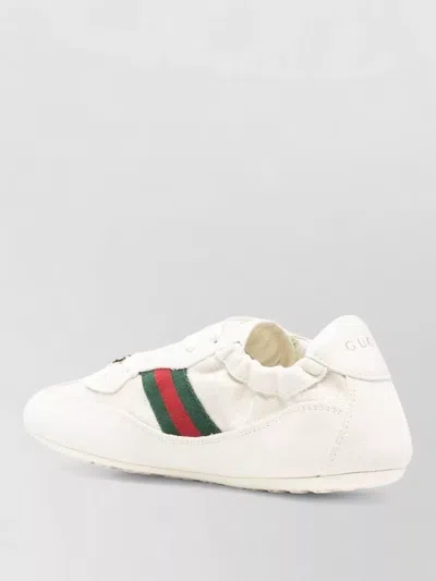 Gucci Shift Sneakers Low Top Rubber Sole In White
