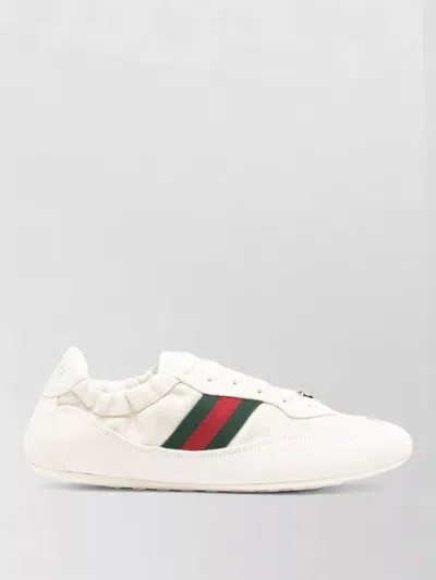 Gucci Shift Sneakers Low Top Rubber Sole In White