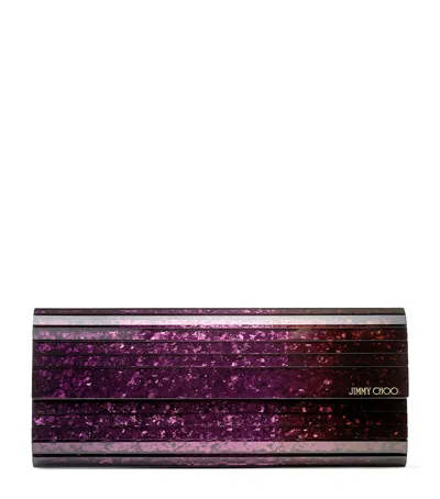 Jimmy Choo Womens Rose Sweetie Acrylic Clutch Bag In Purple