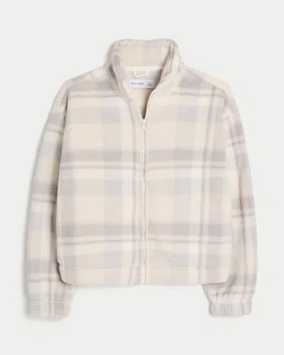 Gilly Hicks Sherpa Zip-up Sweatshirt In Blue