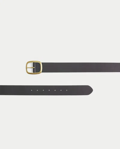 Hollister Vegan Leather Belt In Black