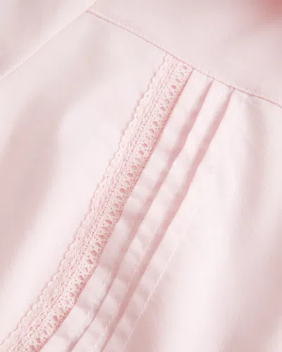 Hollister Lace Inset Button-through Shirt In Purple