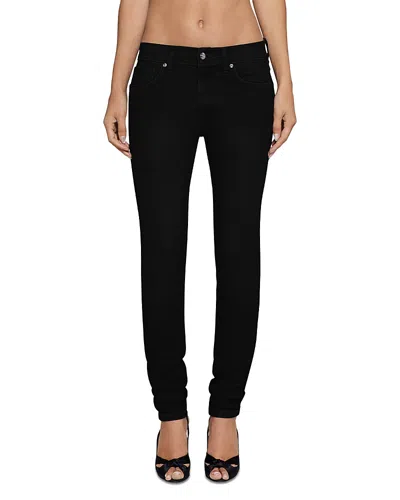Eb Denim Moss Mid Rise Skinny Jeans In Noir In Black