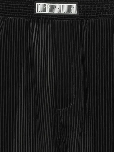 Lgn Louis Gabriel Nouchi Striped Trousers In Black