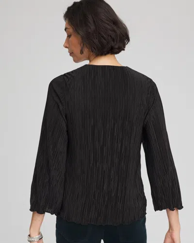 Chico's Bodre Flare Sleeve Top In Black In Black