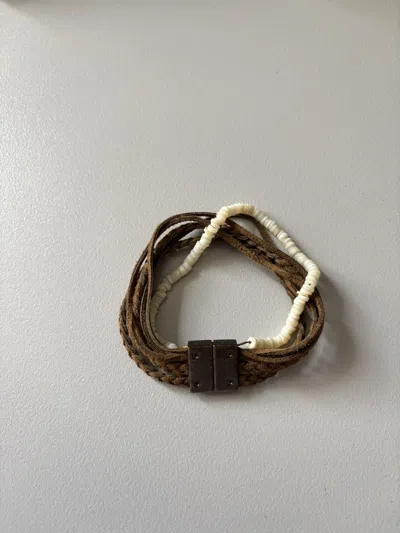 Pre-owned Saint Laurent Leather Bracelet In Brown