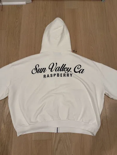 Pre-owned The Gv Gallery The G.v. Gallery White Sun Valley Hoodie Size Large