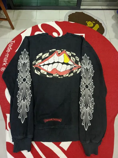 Pre-owned Chrome Hearts Matty Boy Chomper Crewneck In Black
