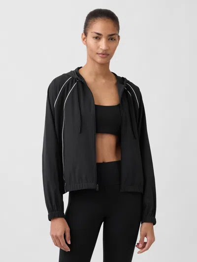 Gap Fit Tech Zip Hoodie In Black