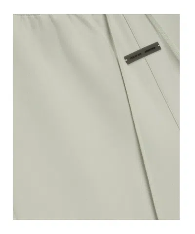 Essentials Drawstring Side-split Trousers In Green