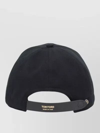 Tom Ford Baseball Cap Curved Brim Adjustable Strap In Black