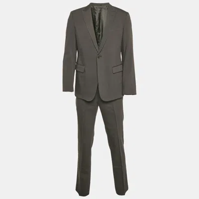 Pre-owned Armani Collezioni Grey Wool Regular Fit Suit Set Xl In Gray