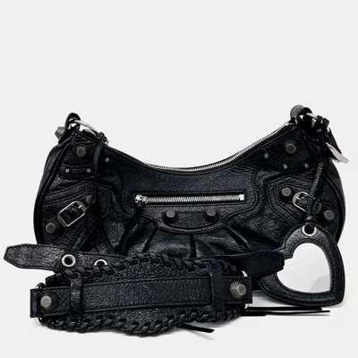 Pre-owned Balenciaga Black Leather Le Cargo Bag Small