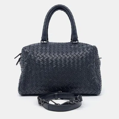 Pre-owned Bottega Veneta Black Leather Mesh Tote