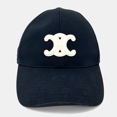 Pre-owned Celine Black Cotton Triumph Cap