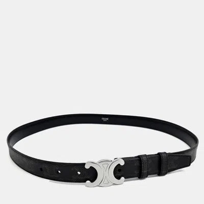 Pre-owned Celine Black Pvc Triumph Belt