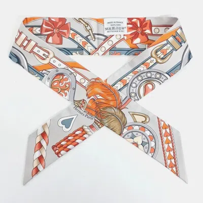 Pre-owned Hermes Silk Twilly In Multi