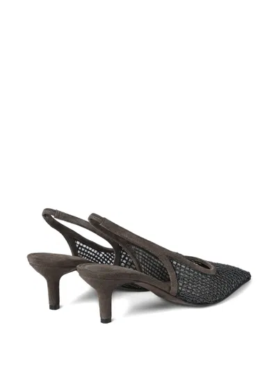 Brunello Cucinelli Slingback Pumps In Animal Print