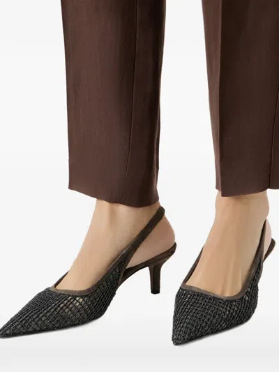 Brunello Cucinelli Slingback Pumps In Animal Print
