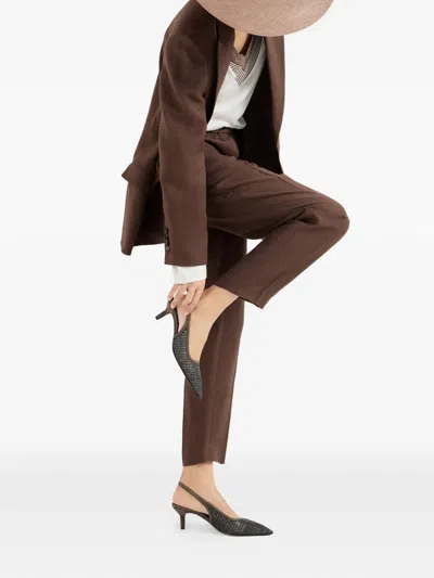 Brunello Cucinelli Slingback Pumps In Animal Print