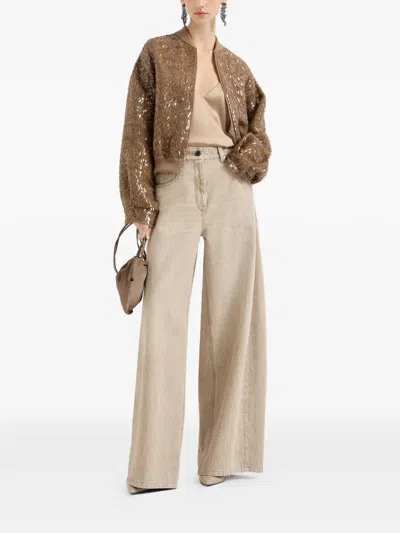 Brunello Cucinelli Authentic Denim Trousers In Neutral
