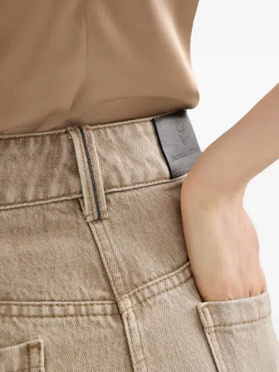 Brunello Cucinelli Authentic Denim Trousers In Neutral