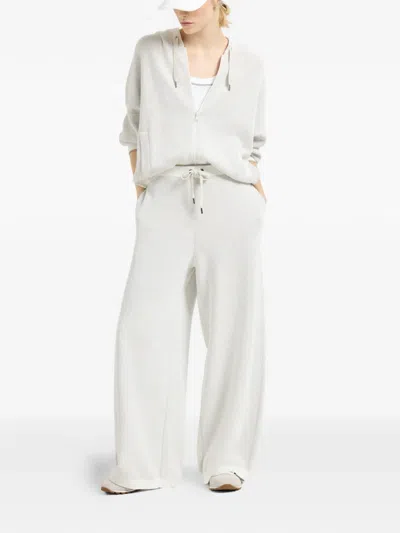 Brunello Cucinelli Drawstring Palazzo Pants In White