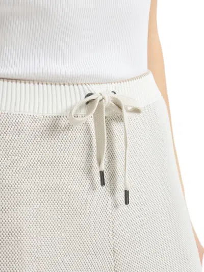 Brunello Cucinelli Drawstring Palazzo Pants In White