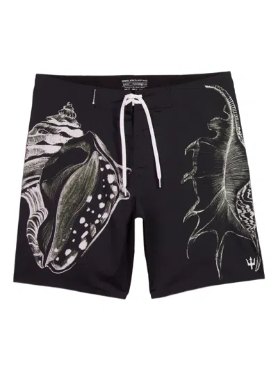 Osklen Shell-print Swim Shorts In Black