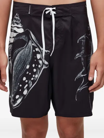 Osklen Shell-print Swim Shorts In Black