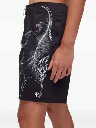 Osklen Shell-print Swim Shorts In Black
